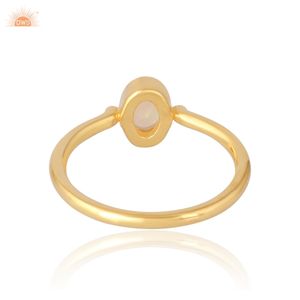 ล่าสุดเอธิโอเปียOaplรูปไข่อัญมณีผู้หญิงแหวน14พันSoiid Gold Handmadeทุกโอกาสแหวนที่กําหนดเองเครื่องประดับผู้ผลิต - Product Image 4