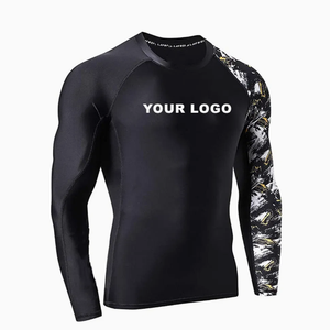 Camisa de compresión para hombre Top Sublimación Impreso Camo Sleeve Sports Baselayer Quick-Dry Rash Guard Hecho de 100% algodón - Product Image 1
