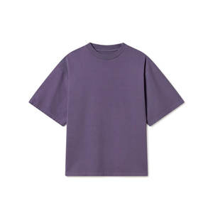 Camiseta de algodón 100% de gran tamaño de calidad Hgn-End de 300gsm para hombre, camiseta de manga corta de Color sólido de tendencia, ropa de calle - Product Image 5