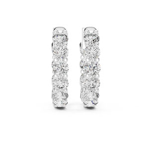 Pendientes Redondos de Diamantes en Oro Amarillo de 14K para Mujer, Joyería Nupcial de Lujo, Certificada, Regalo de Aniversario de Bodas, Joyería Elegante - Product Image 4