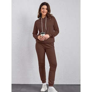 Survêtement facile à porter, vêtements de jogging pour femmes, meilleure qualité, collection hiver, survêtement décontracté deux pièces. - Product Image 3
