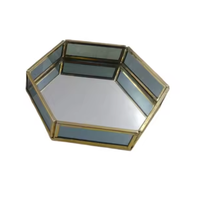 Miroir fait main plateau décor à la maison bijoux or verre servant miroir décoratif plateau rectangulaire pour servir