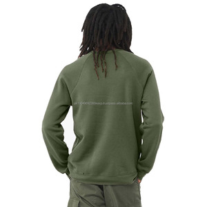 Lettres personnalisées Logo Imprimer Nouveau Vert Sweats Hommes 100% Coton Surdimensionné En Gros Ras Du Cou Pulls Ras Du Cou Pull - Product Image 3