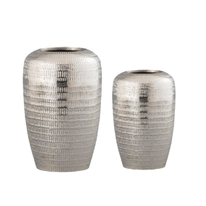 Juego de Metal de dos mesas de hierro decoración florero de Metal decorativo al por mayor tamaño personalizado aceptable oro antiguo color brillante - Product Image 6