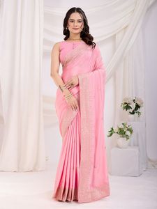 Meilleures ventes Nouveau designer Occasion de fête de mariage Chinnon Silk Saree Fashionable Sarees à vendre aux prix de gros - Product Image 4