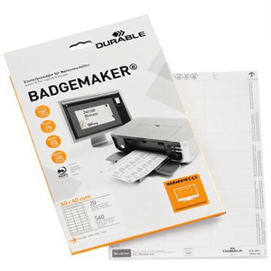 DURABLE BADGEMAKER Porte-badge et accessoire 60 x 30 mm, carton 150 g/m², 540 unités/paquet. DURABLE - Product Image 3
