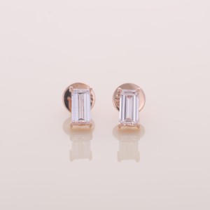 Boucles d'oreilles clous en diamant taille princesse de 1,65 ct cultivé en laboratoire, en argent sterling 925 massif plaqué rhodium, certifiées IGI, bijoux solitaires - Product Image 1