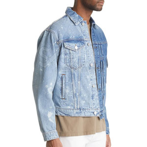 Wholesale Price <b>Men</b> <b>Denim</b> <b>Jackets</b> High Quality Cotton/<b>Denim</b> Material High Street Style Front Logo Customizable Size & Logo - Product Image 6