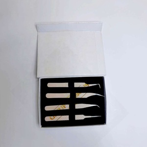 Pince à épiler en acier inoxydable 10 mm, antistatique, antimagnétique, à pointe lisse et prise parfaite, pour isolation des cils (couleur nude) - Product Image 4