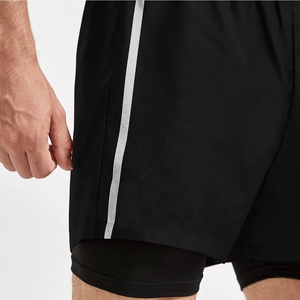 กางเกงขาสั้นกีฬาคุณภาพสูงสำหรับผู้ชายชุดออกกำลังกายตาข่ายเนื้อแข็งพิมพ์ลายตัวอักษรสำหรับวิ่งจ๊อกกิ้งออกกำลังกายลำลอง-ใหม่ - Product Image 6