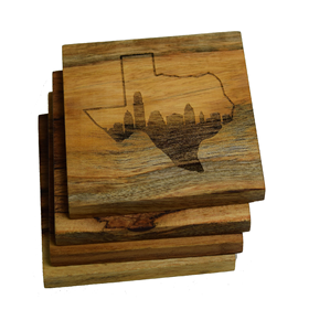 Posavasos de madera al por mayor diseño personalizado sublimación perro quemado impreso posavasos de madera de alta calidad venta superior - Product Image 2