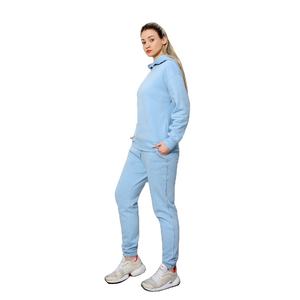 Conjunto Deportivo de 2 Piezas para Mujer, 100% Poliéster, Bordado, con Capucha y Logotipo Personalizado, para Invierno - Product Image 1