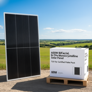 Panneau solaire monocristallin bifacial de type N 600W certifié TUV pour emballage sur palette - Product Image 3
