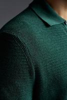 Chemise en tricot pour homme de luxe de haute qualité 2025, OEM personnalisé, mélange polyester/coton, manches courtes, anti-froissement, respirante, séchage rapide