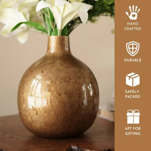 Jarrón de trompeta decorativo de Metal dorado antiguo, centro de mesa de boda para decoración de suelo nórdico, diseño costero para boda, uso doméstico - Product Image 3