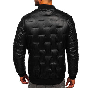 Chaqueta Bomber informal de lona con capucha para hombre, ropa de abrigo cálida, forro suave, diseño moderno, ajuste elegante, disponible en todos los colores, fábrica fría - Product Image 2