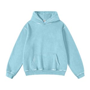 Nuevo logotipo personalizado y diseño básico algodón mezclado acogedor tejido polar Sudadera con capucha para hombres cómodo ajuste relajado sudaderas con capucha para ropa de invierno - Product Image 5
