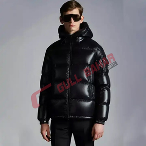 Veste d'hiver imprimée en gros OEM 2025 avec logo personnalisé veste légère à bulles d'air pour hommes capuche à col montant de haute qualité - Product Image 3