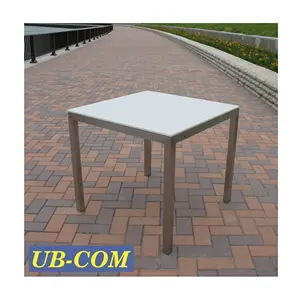 Perfect Artificial Marble Material Outdoor Cafe Square Coffee Table