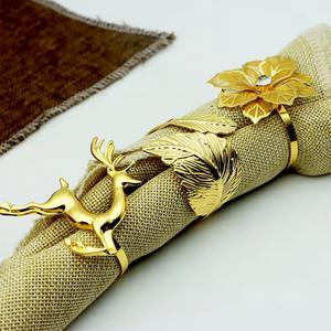 Exquisite Luxury Napkin Ring Holder for Formal Dining Wedding Decor Party <b>Tables</b> High End Metal Serviette Accessory - Product Image 1