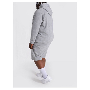 Conjuntos de Sudadera con Capucha y Pantalones Cortos para Hombre, Tallas Grandes, Color Sólido, Secado Rápido, Colores Personalizados, Servicio OEM, Venta al Por Mayor - Product Image 2