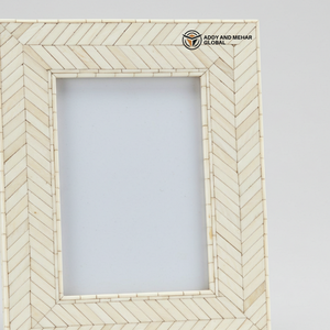 Cadre photo en bois artisanal avec incrustation d'os, cadre photo décoratif de qualité supérieure pour la décoration de la maison - Product Image 3