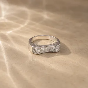 Rose Gold Plated Princess Cut Zircon Fashion <b>Ring</b> - Product Image 5