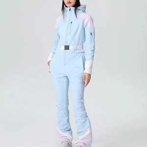 Combinaison de ski chaude et imperméable pour hommes taille XL Veste coupe-vent pantalon avec doublure en coton Fermeture à glissière chauffante pour les sports de plein air - Product Image 1