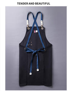 Tablier de cuisine unisexe en cuir noir réglable et imperméable, personnalisable pour la promotion, pour hommes et femmes, barman, restaurant - Product Image 3