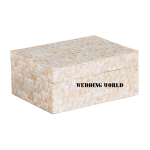 Boîte à bijoux en bois nacré Boîte de rangement classique élégante faite à la main Boîte à bijoux en bois la plus vendue en gros - Product Image 3