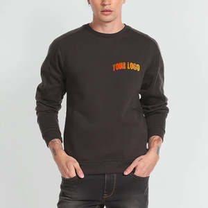 Sudadera de Hombre Lisa Color Marrón, Venta Directa de Fábrica, 100% Algodón, Cuello Redondo, Manga Larga, Sudadera con MOQ Bajo - Product Image 1