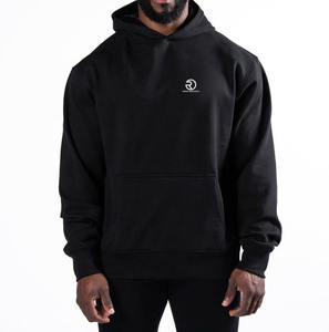 Pull à Capuche Personnalisé Poids Lourd 300 g/m² French Terry Hoodies Epaule Dénudée Sans Cordes Sweats à Capuche Surdimensionnés Prix Chaud - Product Image 1