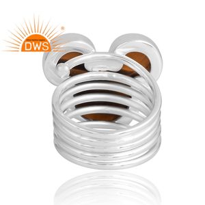 แหวนพลอยสีเหลืองตาเสือธรรมชาติดีไซน์ใหม่เครื่องประดับสำหรับผู้หญิงของขวัญสำหรับผู้หญิงสำหรับเธอดีไซน์แบบกำหนดเอง - Product Image 2