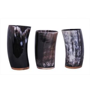 Gobelet à boire traditionnel en corne de viking écologique avec support, style religieux et animal - Product Image 4