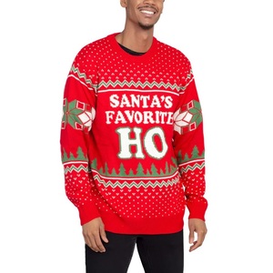 Women's Long-Sleeved Jacquard Knitted Winter <b>Sweater</b> Custom Embroidered Front Breathable Floral Print Street Wear <b>Christmas</b> - Product Image 4