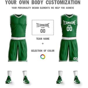 ชุดบาสเก็ตบอล,ชุดกีฬาบาสเกตบอลแบบว่างเปล่ากำหนดได้เอง - Product Image 2