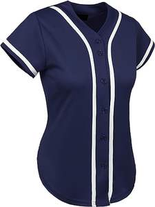 Maillot de baseball ajusté à manches courtes pour femmes MICR@TECH SPORTS, uniforme d'équipe de softball, couleur et emballage personnalisés - Product Image 6
