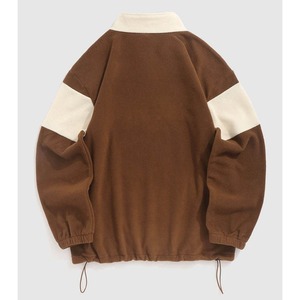 Vente en gros de pull personnalisé à demi-fermeture éclair pour hommes avec poche kangourou pull en polaire pour hommes sweat-shirt veste d'hiver - Product Image 2