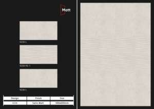 Carreaux muraux en céramique 300x600mm, design élégant, pour salle de bain et cuisine, finition brillante ou mate, surface sculptée effet sucre, design mural intérieur luxueux. - Product Image 2