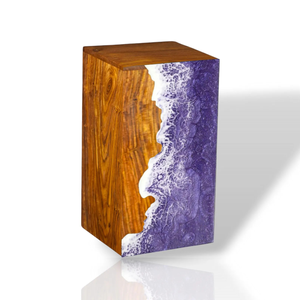 Handcrafted Rosewood Urn <b>Box</b> Ocean Wave Memorial <b>Keepsake</b> Cremation <b>Box</b> for Loved Ones - Product Image 5