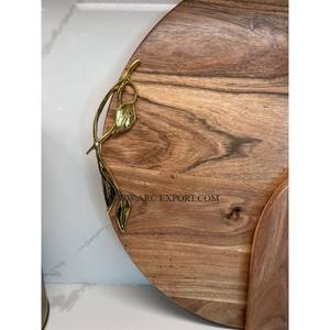 Table design admirable décoration planche à découper faite à la main meilleure qualité supérieure grande taille bois de manguier fruits et légumes coupe - Product Image 4