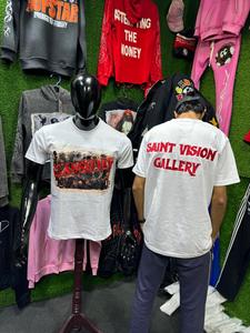 T-shirt en coton Le logo avant est imprimé DTF et le mot arrière est brodé par Tansy Industry Prix bas - Product Image 4