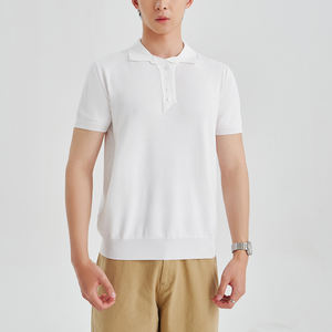 เสื้อโปโลผู้ชายสีพื้นเรียบง่าย, เสื้อโปโลคอปกแฟชั่นใหม่ฤดูร้อนเสื้อโปโลแห้งเร็วใส่สบาย - Product Image 2