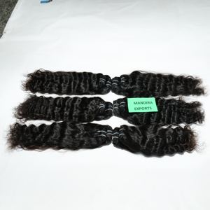 100% non transformés vierge brut indien vison cheveux ondulés cuticule aligné naturel Vendor8-32 pouces disponible faisceau de cheveux humains - Product Image 5