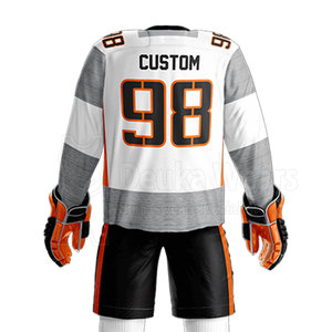 Service OEM, impression personnalisée du nom/numéro de l'équipe, uniforme de hockey sur glace sur mesure, tissu 100% polyester, ensembles d'équipes nationales - Product Image 6