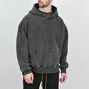 2025 broderie dernière conception sweats à capuche à séchage rapide broderie pull Style lavage à l'acide Vintage coton Streetwear sweats à capuche basiques - Product Image 4