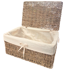 Cesta rectangular de algas marinas con tapa, el regalo perfecto para los entusiastas de la cocina - Product Image 1