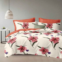 Vente chaude Style Moderne Super Doux Plumes Imprimé Floral Housse De Couette Ensemble King Size Couette Literie pour Un Usage Domestique