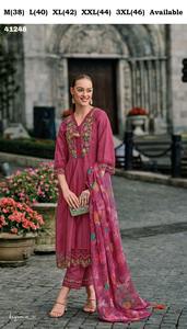 งานด้ายไหมลาย้เหนียวของนักออกแบบล่าสุดพิมพ์ชุด Kurti โดย Fab Zone - Product Image 2