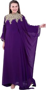 Caftán Islámico Recto Modesto Estilo Marroquí de Dubái, Abaya Maxi con Cuentas Hechas a Mano, Vestido de Fiesta Largo Hasta el Suelo, Vestido de Novia para la Playa - Product Image 5